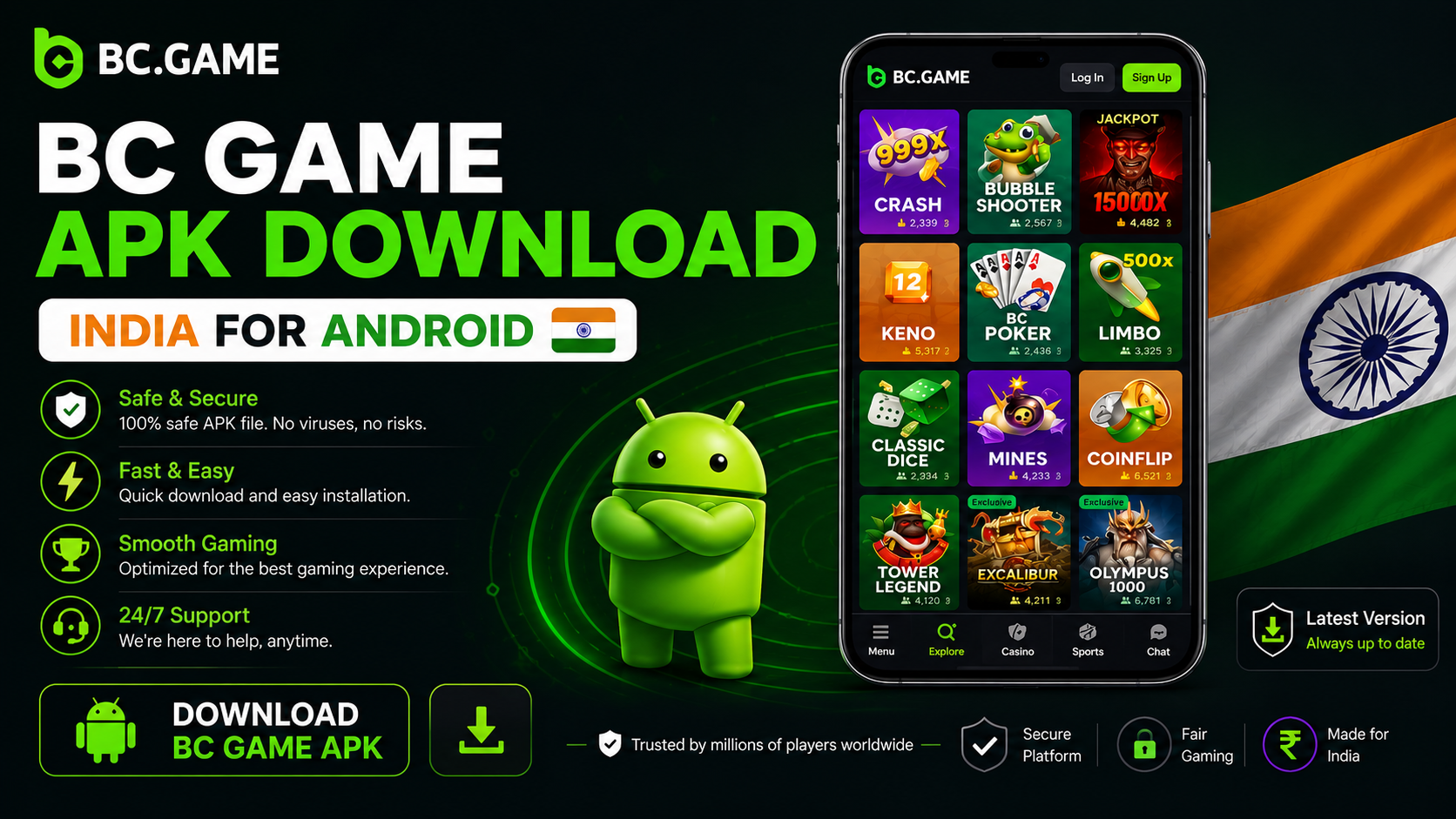 BC Game Crash on Mobile in India