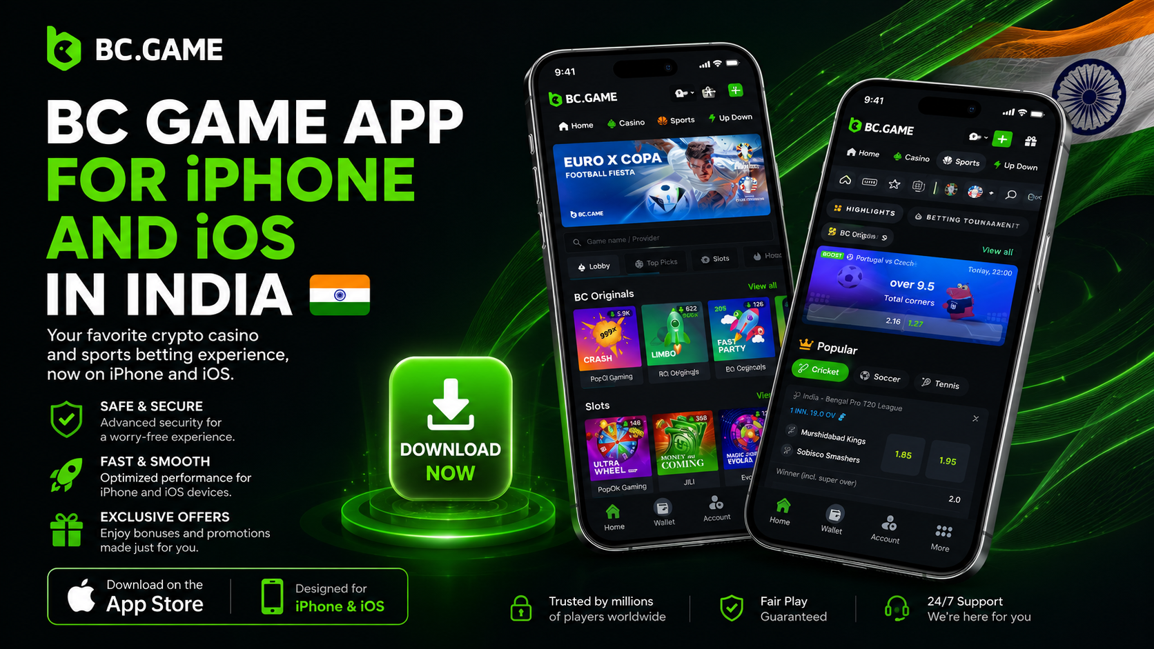 BC Game App for iPhone and iOS in India