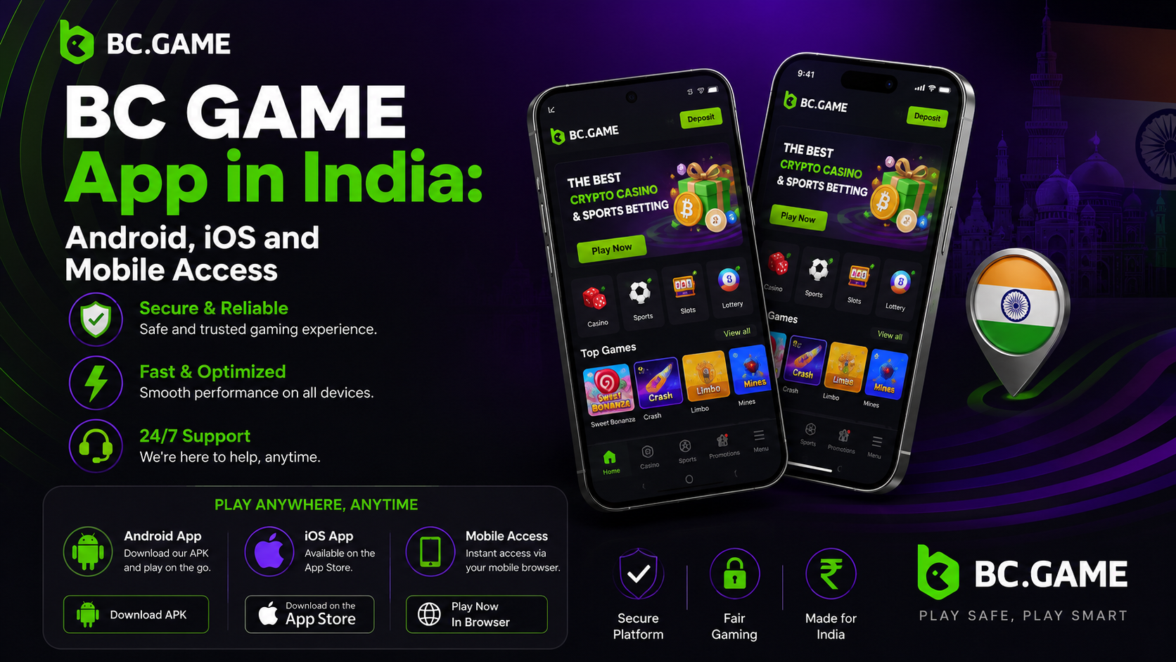 BC Game App in India: Android, iOS and Mobile Access