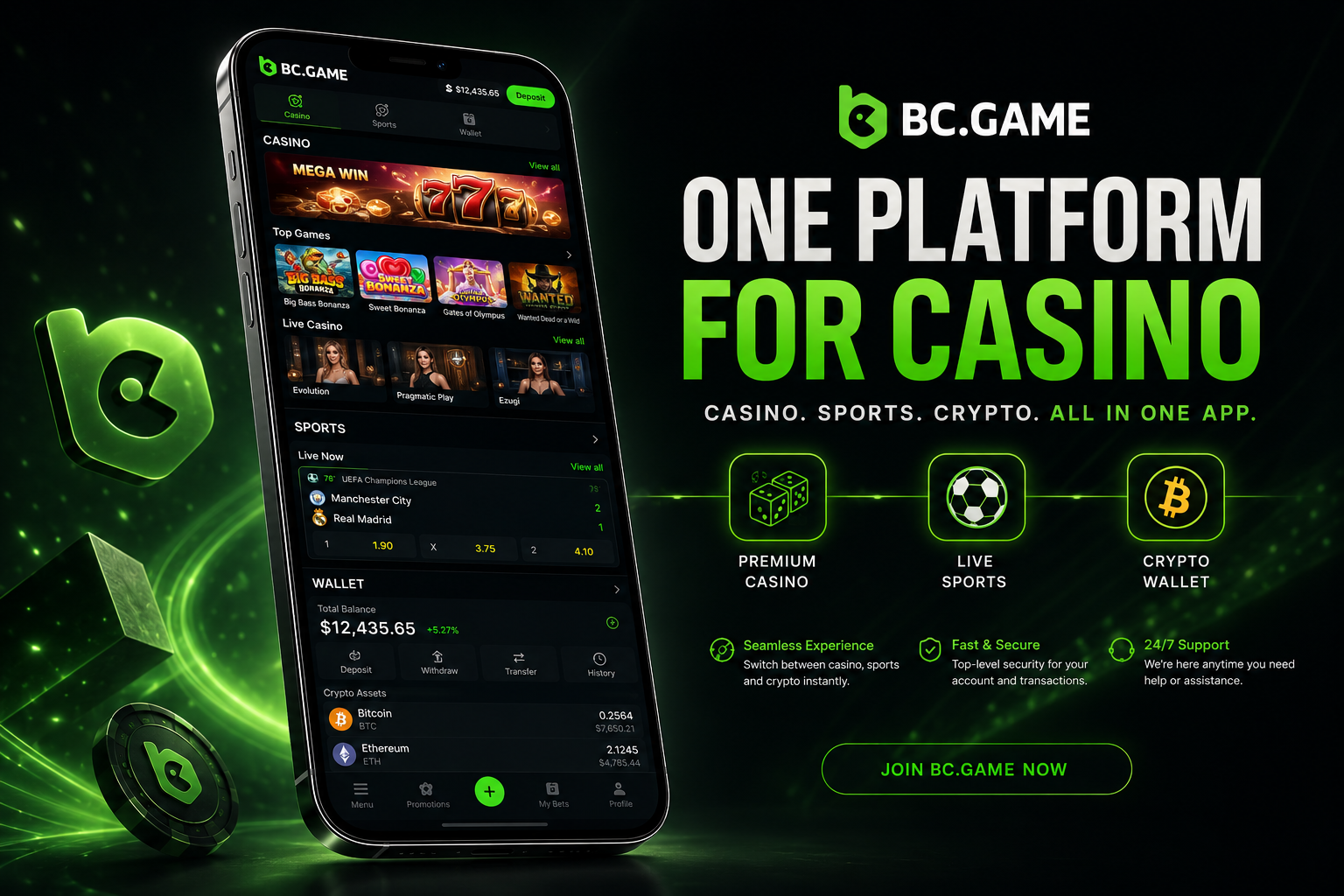 BC Game App Payments and Wallet on Mobile