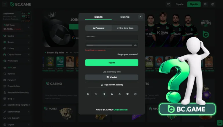 BC Game Login After Registration