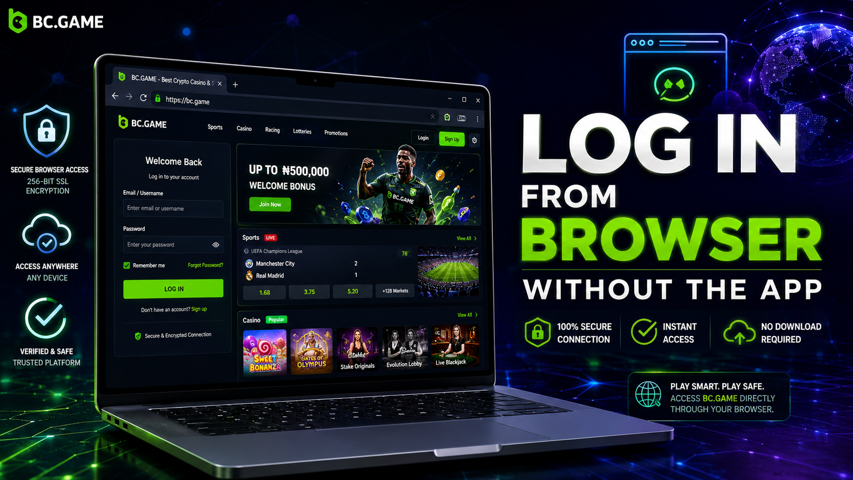How to Log In to BC Game Account